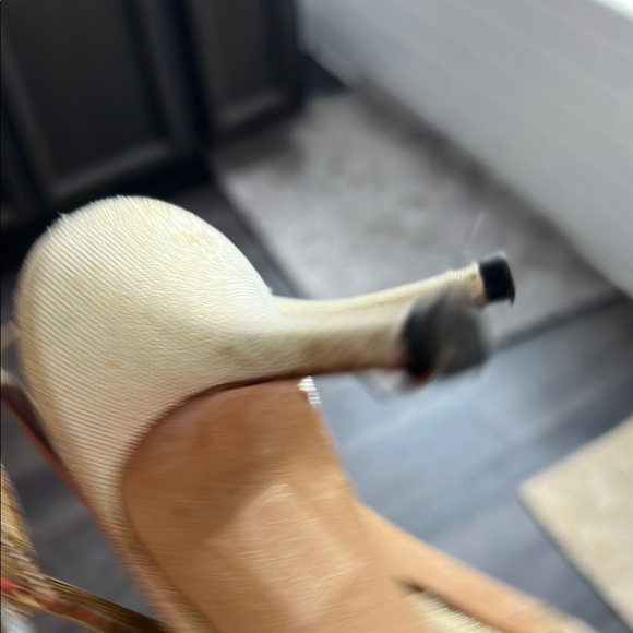 Elegant Gold Slingback Heels